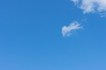 lovely fluffy white clouds in the sky above Sydney NSW Australia at sunset