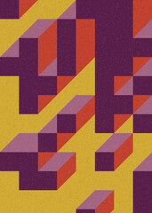 Implementation of Edward Zajec’s “Il Cubo” from 1971. Essentially a Truchet tile set of 8 tiles and rules for placement art illustration