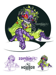DJ Zombie and elements for zombie parties, horror parties, Halloween