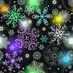 christmas background with snowflakes