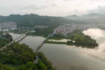 Aerial view of landscape in shenzhen,China