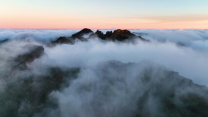 Top view of the third mountain on Madeira isalnd.