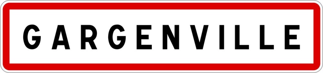 Panneau entrée ville agglomération Gargenville / Town entrance sign Gargenville