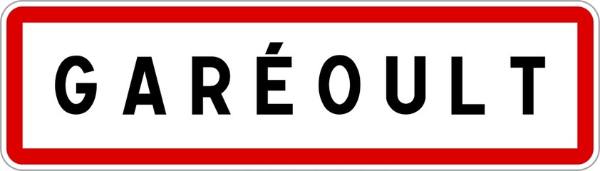 Panneau entrée ville agglomération Garéoult / Town entrance sign Garéoult