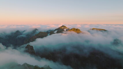 Top view of the third mountain on Madeira isalnd.