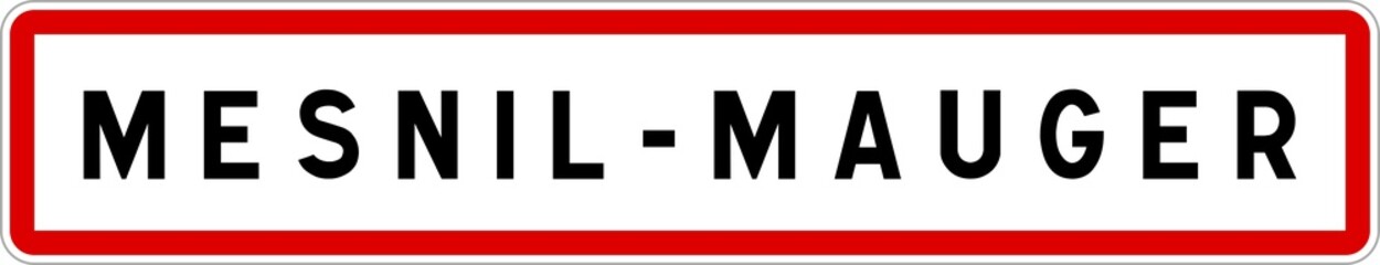 Panneau entrée ville agglomération Mesnil-Mauger / Town entrance sign Mesnil-Mauger