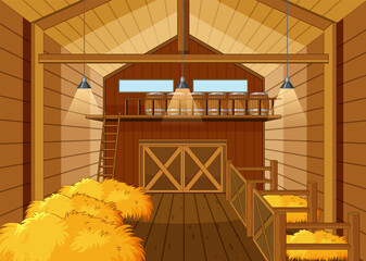 Scene inside the barn © GraphicsRF