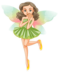 Beauty fairy on a white background