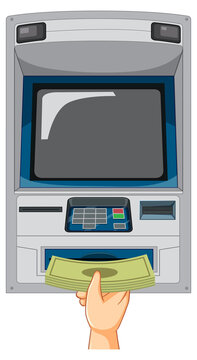 recommend clip art: ATM machine isolated on white background