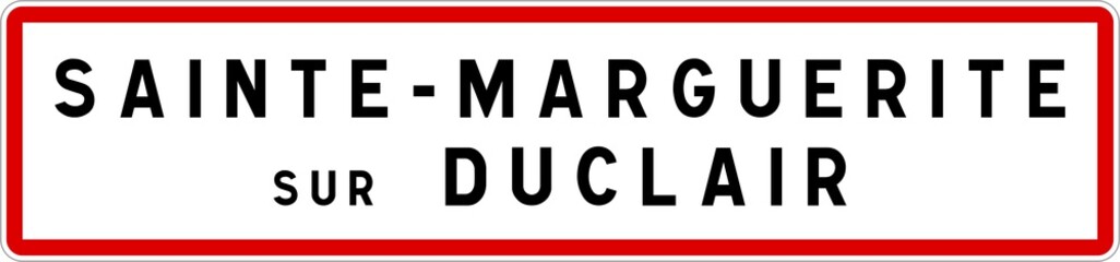 Panneau entrée ville agglomération Sainte-Marguerite-sur-Duclair / Town entrance sign Sainte-Marguerite-sur-Duclair