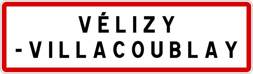 Panneau entrée ville agglomération Vélizy-Villacoublay / Town entrance sign Vélizy-Villacoublay