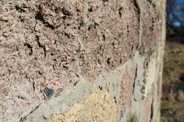 Cinder block texture, side view	
