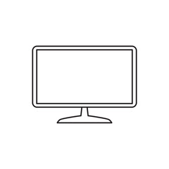 computer spy, computer displayed an eye icon in color icon, isolated on white background 