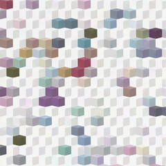 Colorful squares pattern with a rough texture. Background texture wall and have copy space for text. Picture for creative wallpaper or design art work.
