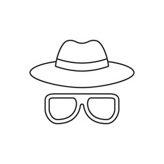 Incognito mask icon line style icon, style isolated on white background