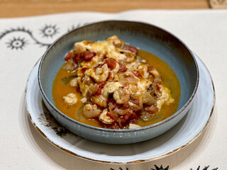 Homemade Shrimp Casserole served in Plate