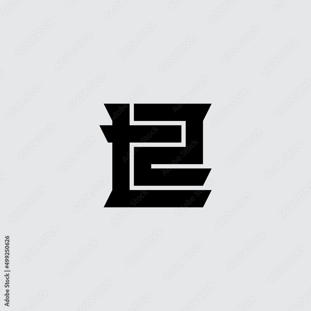 Aufkleber t2 - vector design element or icon. monogram or logotype. letter t and number 2 logo. 2t.