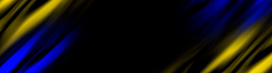 Blue and yellow fire flash on black background. Pray For Ukraine peace. Pray For Ukraine peace. Stop War Banner text with Ukraine flag. International protest. Frame border. Abstract textile flag