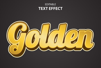golden text effect with black background and editable