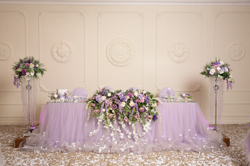 Wedding celebration table decoration 