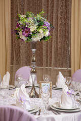 Wedding celebration table decoration 