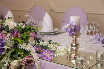 Wedding celebration table decoration 