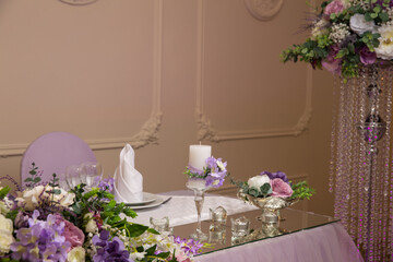 Wedding celebration table decoration 