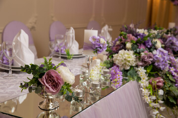Wedding celebration table decoration 
