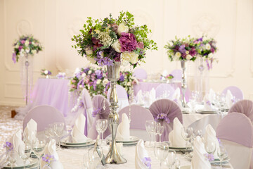 Wedding celebration table decoration 