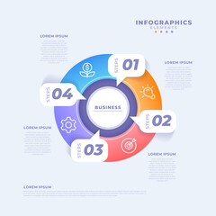 Modern business circular infographic template