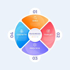 Professional business circular infographic template