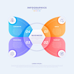 Gradient circular diagram infographic template