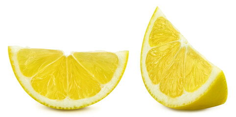 Lemon set isolated on white background