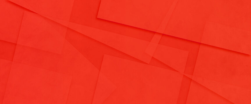 Abstract red background with texture pattern, layered geometric triangle shapes, red and grey glossy squares abstract tech banner design.