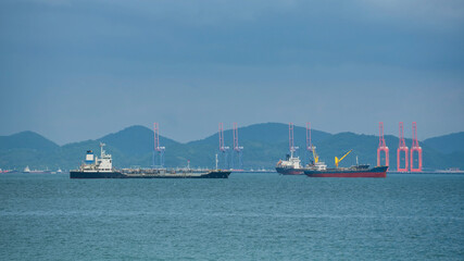 Marine oil cargo ship at Koh Sichang gulf