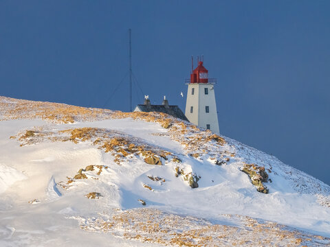 Vard&oslash; lighthouse on the island of Horn&oslash;ya,the easternmost lighthouse in Norway, Troms og Finnmark county.