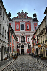 Fototapeta premium Views of the different tourist places in Poznan, Poland. Church