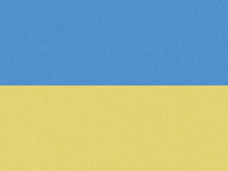 Ukrainian flag painted on paper