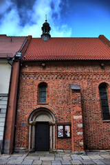 Views of the different tourist places in Wroclaw (Breslau, Wroclaw), Poland. Church. Ostrow Tumsky....