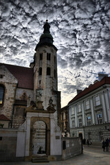 Fototapeta na wymiar Vistas de los diferentes lugares turísticos de Cracovia, Polonia 