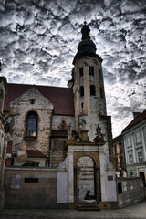 Fototapeta na wymiar Vistas de los diferentes lugares turísticos de Cracovia, Polonia 