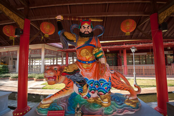 Chinese God Statue in City Pillar Shrine (San Lak Muang), It is a sacred place, and well-respected...
