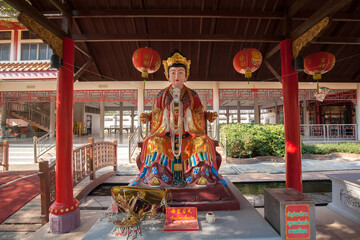 Chinese God Statue in City Pillar Shrine (San Lak Muang), It is a sacred place, and well-respected...
