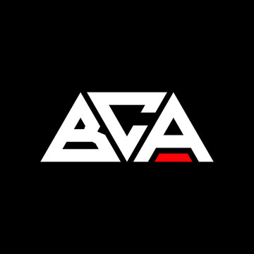 BCA triangle letter logo design with triangle shape. BCA triangle logo design monogram. BCA triangle vector logo template with red color. BCA triangular logo Simple, Elegant, and Luxurious Logo...