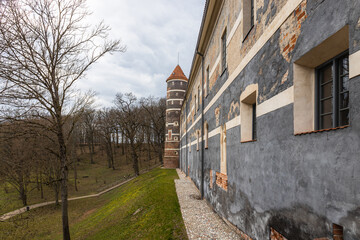 Medieval brick castle and tower of Panemune, Lithuania