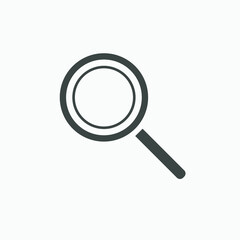 Magnifying glass icon vector symbol isolated. find, glass, lens, magnifier, search, loupe, zoom symbol