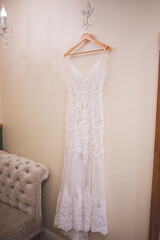 bridal gown and accessories for wedding 