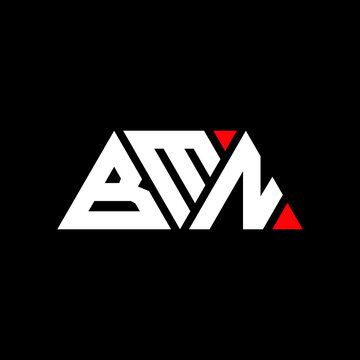 BMN triangle letter logo design with triangle shape. BMN triangle logo design monogram. BMN triangle vector logo template with red color. BMN triangular logo Simple, Elegant, and Luxurious Logo...