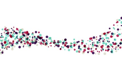 Multicolor dots wave on white background
