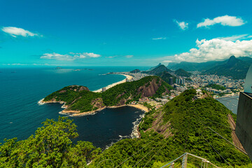 Fototapeta na wymiar Brasilien - Rio de Janeiro von oben - von Zuckerhut aus gesehen